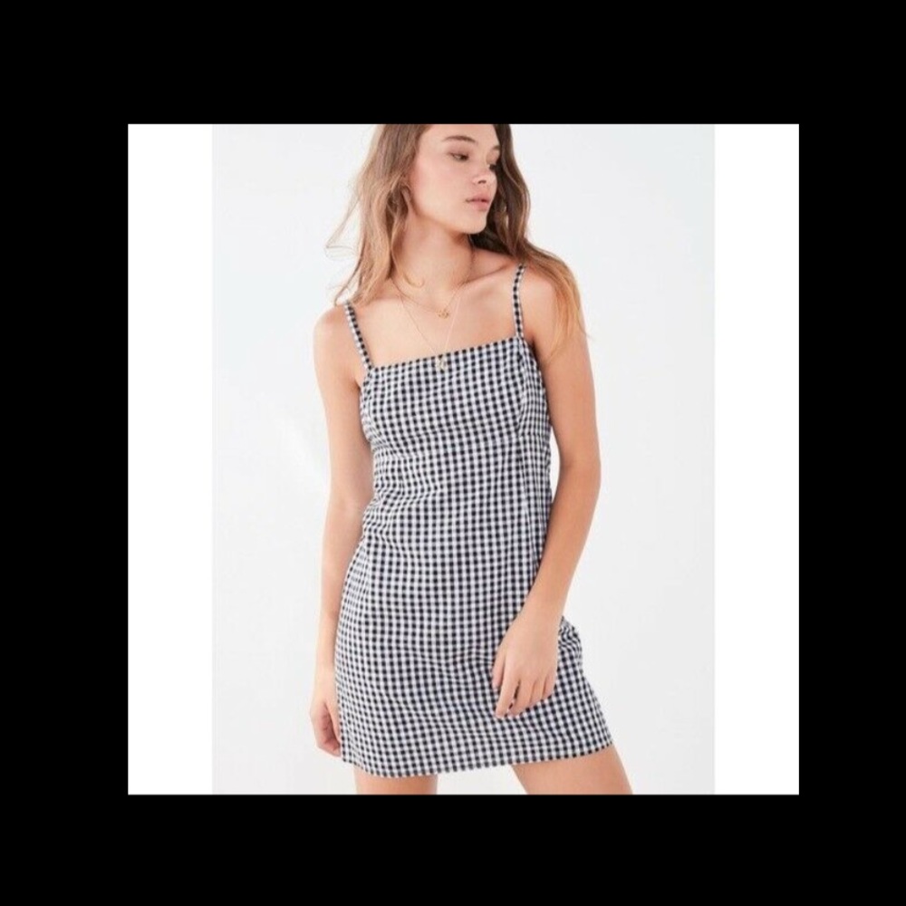 Honey Punch Black & White Gingham Dress